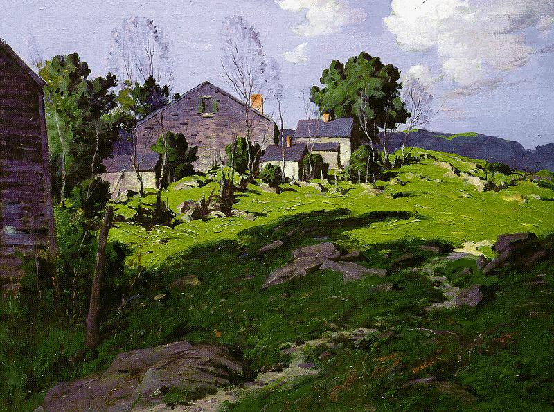 George M Bruestle Farm on the Hillside oil painting image